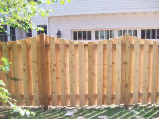 Cedar Alternate Board Scalloped Privacy Fence Installation Minnesota