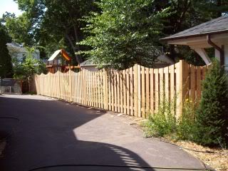 Cedar Alternate Board Scalloped Privacy Fence Installation Minnesota