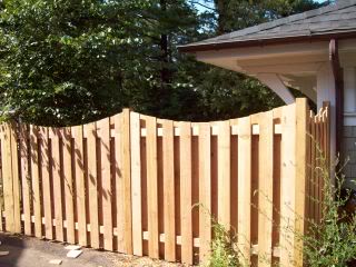 Cedar Alternate Board Scalloped Privacy Fence Installation Minnesota