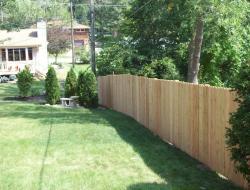 Installation of Cedar Dog-Eared Solid Privacy Fence Minnesota