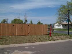 Installation of Cedar Dog-Eared Solid Privacy Fence Minnesota