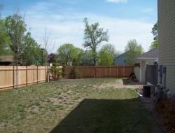 Installation of Cedar Dog-Eared Solid Privacy Fence Minnesota