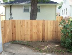 Installation of Cedar Dog-Eared Solid Privacy Fence Minnesota