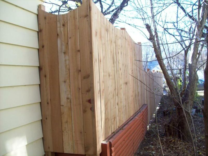 Cedar Scalloped Privacy Fence Installation Minnesota