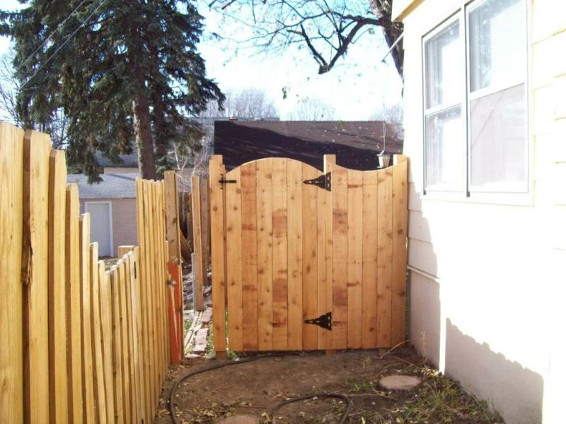 Cedar Scalloped Privacy Fence Installation Minnesota