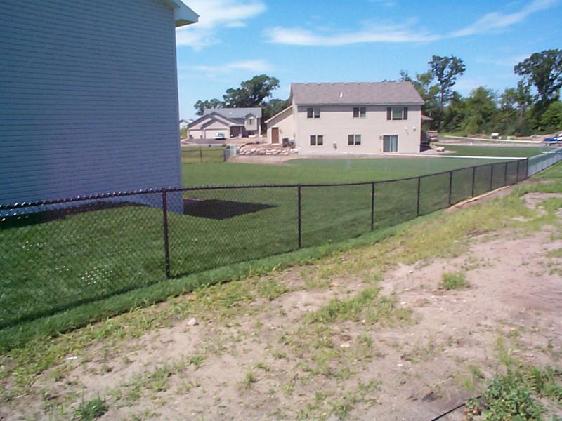 Black Vinyl chain link fence installation Minnesota