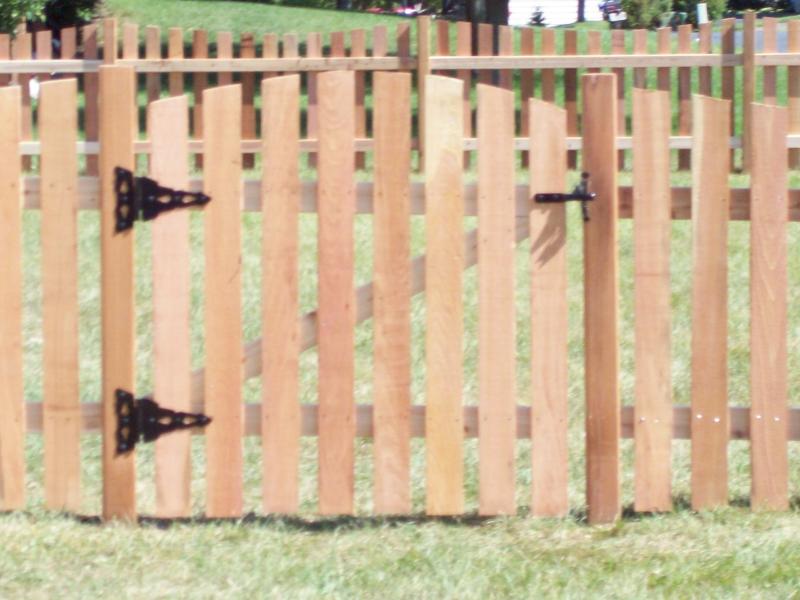 Cedar Scalloped Picket Fence Installation Minnesota