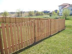 Cedar Scalloped Picket Fence Installation Minnesota
