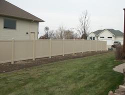Almond Vinyl Privacy Fence Minnesota