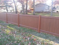 Wood Grain Vinyl Fence
